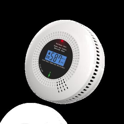 Photoelectric Smoke and Electrochemical Carbon Monoxide Alarm with 10 Year Product Life