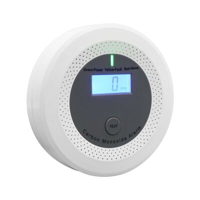 Maintenance-Free 10-Year Sealed Lithium Battery Carbon Monoxide Alarm with LCD Display and Electrochemical Sensor