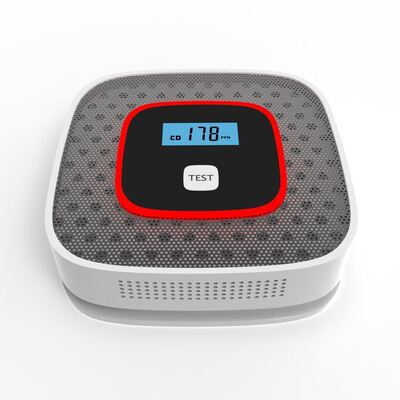 4.5V Battery Operated Carbon Monoxide Alarm White Electrochemical Carbon Monoxide Detector