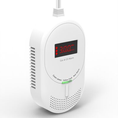 ODM Carbon Monoxide Gas Detector White AC Gas Detector With Wall Mounted Installation