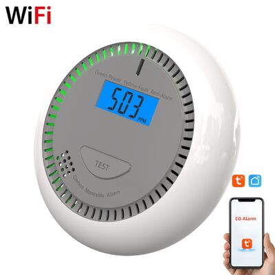 Smart Tuya WiFi Carbon Monoxide Detector with Real Time Alert System and 10-Year Lifespan
