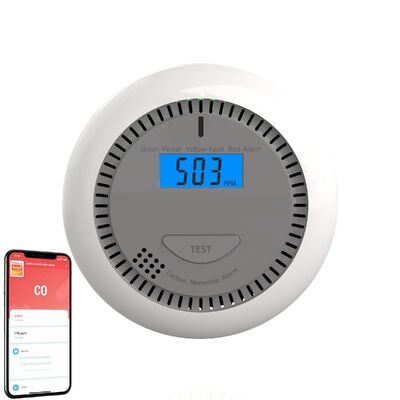 Tuya Wifi CO Detector with 10-Year Lifespan and Electrochemical Sensor for Smart Home Integration