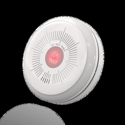 White Battery Operated Smoke Alarm 85dB 10 Year Lithium Battery Smoke Detector With Photoelectric Sensor