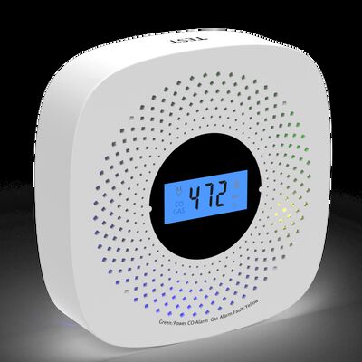 Wall Mounted Portable Carbon Monoxide Alarm Reliable Battery Powered Gas Detector OEM